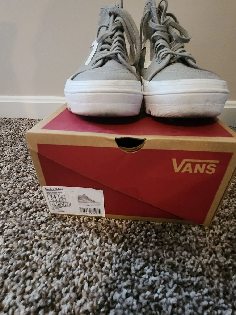 Vans High-Top Shoes in Light Gray